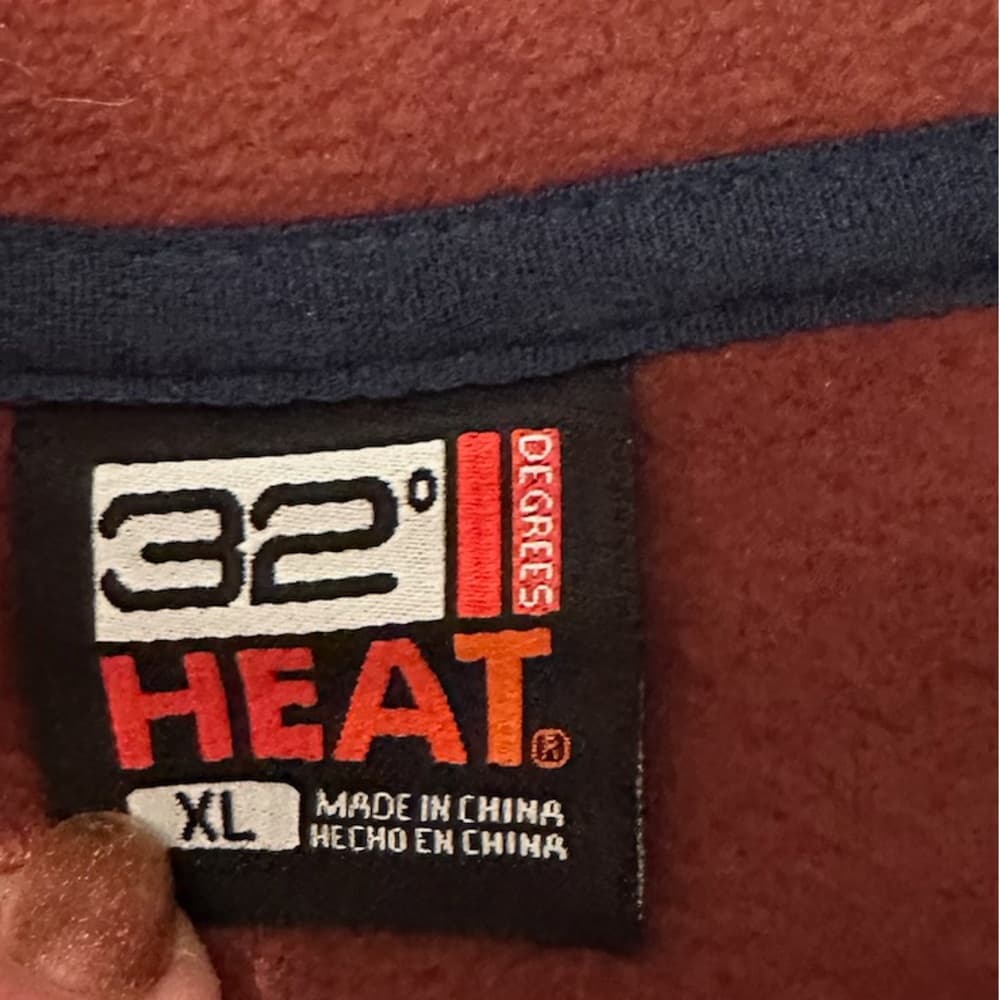 NWT 32 Degrees Heat Long Sleeve Quarter Snap Pullover “Red” Men’s X-Large (XL) - Thumbnail 8