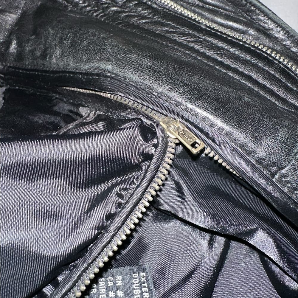 Kenneth Cole Vintage Black Leather Zip Jacket Thinsulate Lining Size XL X-Large - Thumbnail 8