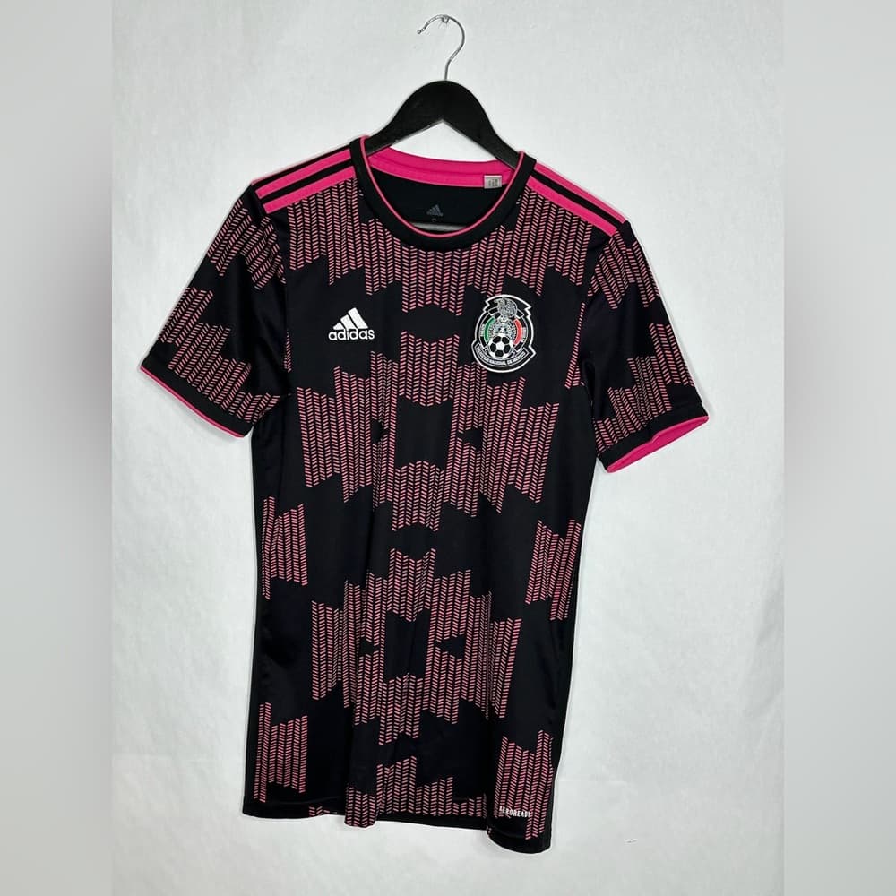 Adidas Mexico National Team Black Pink Aeroready Soccer Football Jersey Small - Thumbnail 5