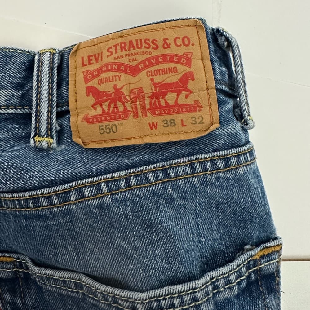 Levi’s 550 Relaxed Fit Blue Denim Jeans 38x32 Men High Rise Classic Vintage Y2K - Thumbnail 10