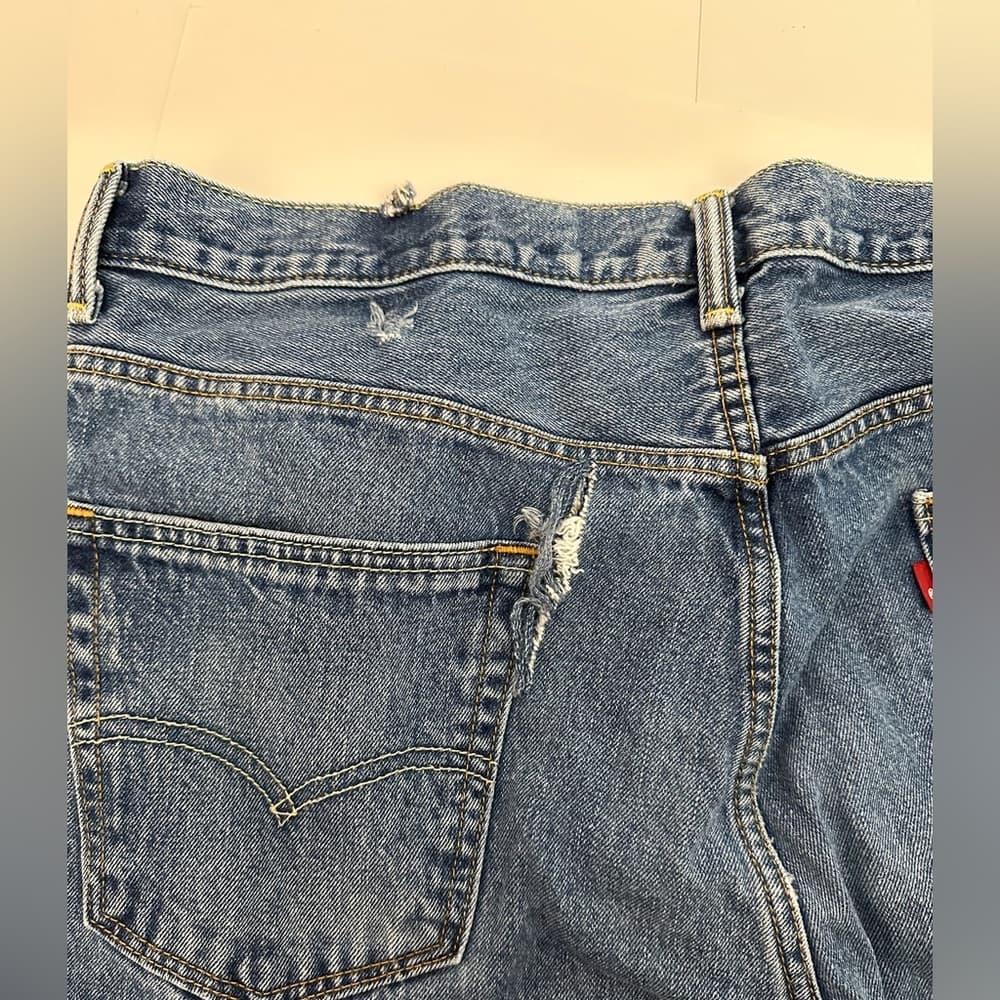 Levi’s 550 Relaxed Fit Blue Denim Jeans 38x32 Men High Rise Classic Vintage Y2K - Thumbnail 8