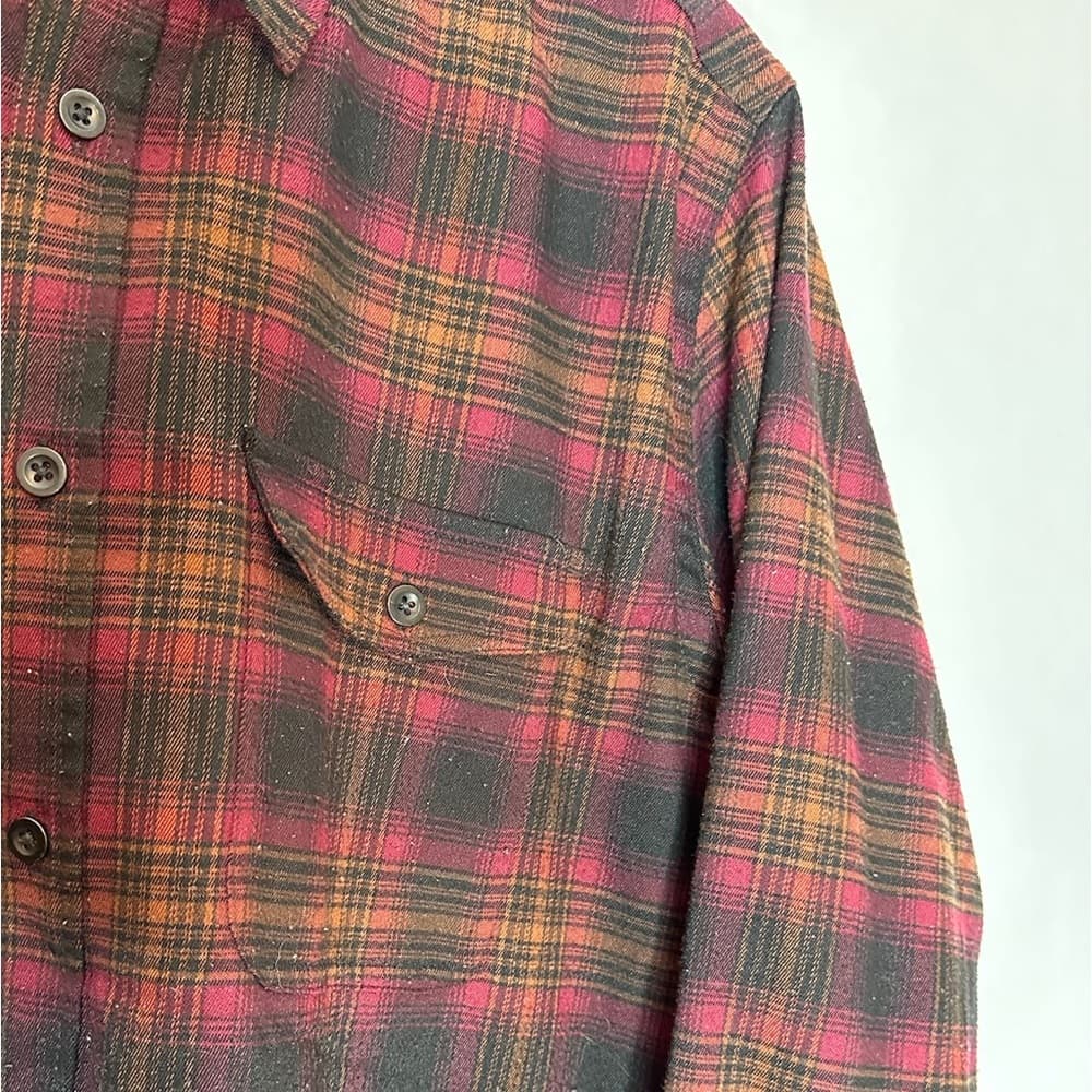 George Button Down Shirt Bordeaux Combo Plaid Size Large (42–44) Lumberjack - Thumbnail 4