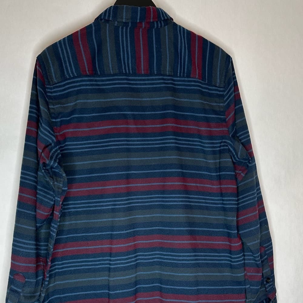 George Blue & Multicolor Stripe Button Down Shirt Size Large (42–44) Grunge - Thumbnail 5