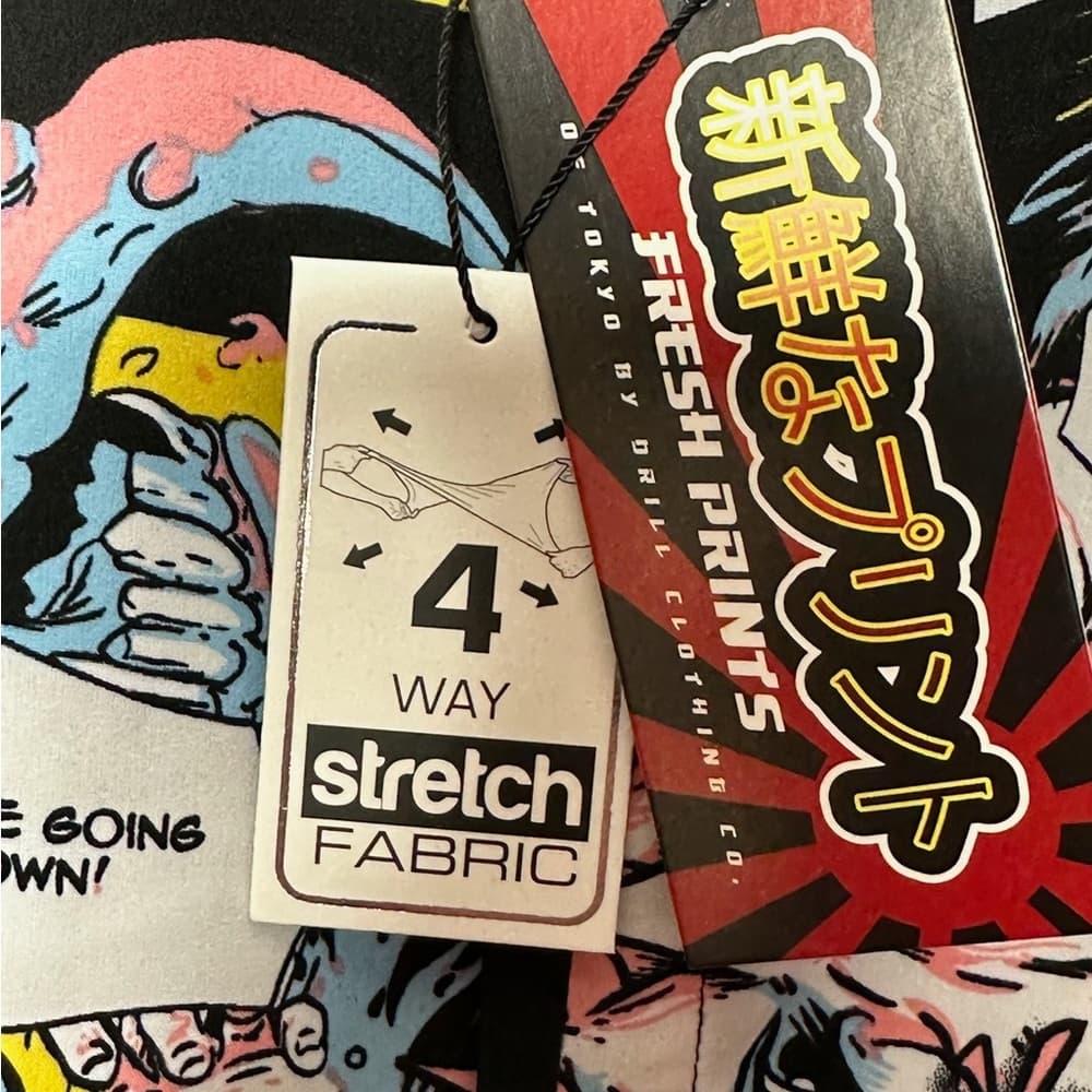 NWT Fresh Prints Tokyo Drill Clothing Button Shirt Anime Manga Streetwear Large - Thumbnail 2