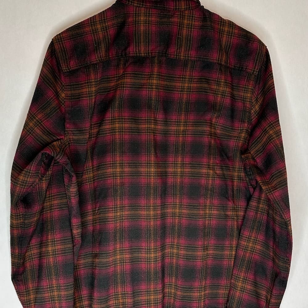 George Button Down Shirt Bordeaux Combo Plaid Size Large (42–44) Lumberjack - Thumbnail 6
