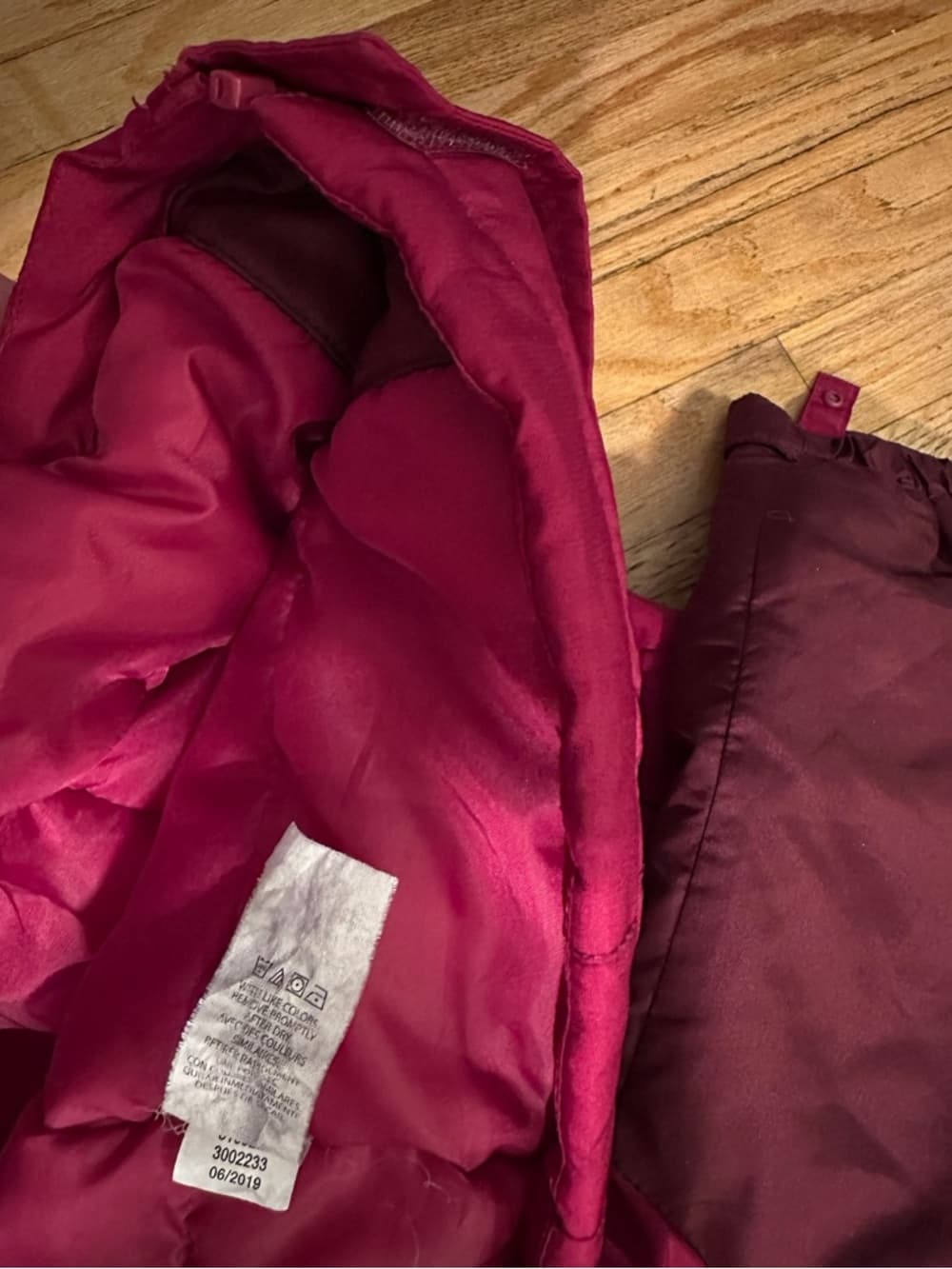 The Children’s Place Girls Pink Burgundy Hooded Puffer Winter Coat XS 4 - Thumbnail 6