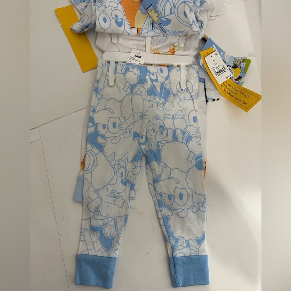 Bluey Toddler Pajama Set Cartoon Sleepwear Kids 18M Great Gift - Thumbnail 5