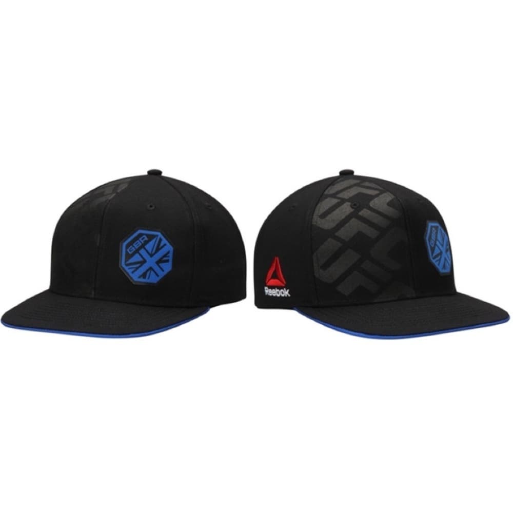 UFC X Reebok SnapBack Hat Limited Edition Great Britain GBR Black Deadstock