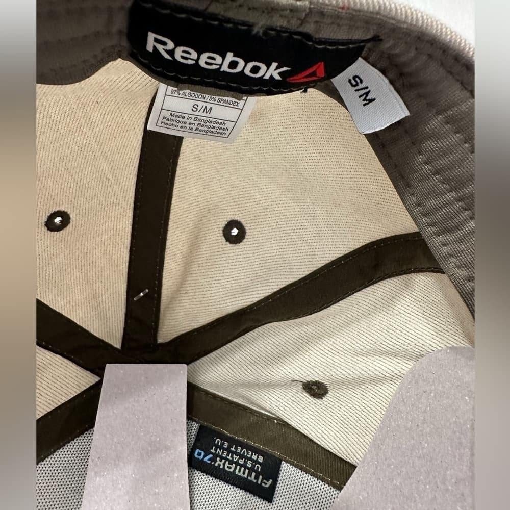 UFC X Reebok Camo Khaki Orange Flat Brim Flex SnapBack Hat RARE LE Deadstock S/M - Thumbnail 10