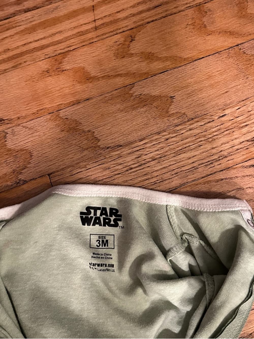 Star Wars Baby Yoda Grogu Footed Sleeper Pajamas Green 3M One Piece Onsie 3 Mon - Thumbnail 4