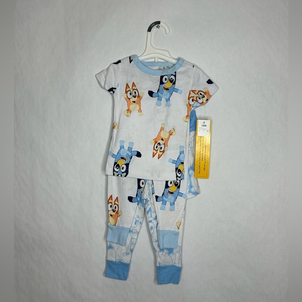 Bluey Toddler Pajama Set Cartoon Sleepwear Kids 18M Great Gift - Thumbnail 2