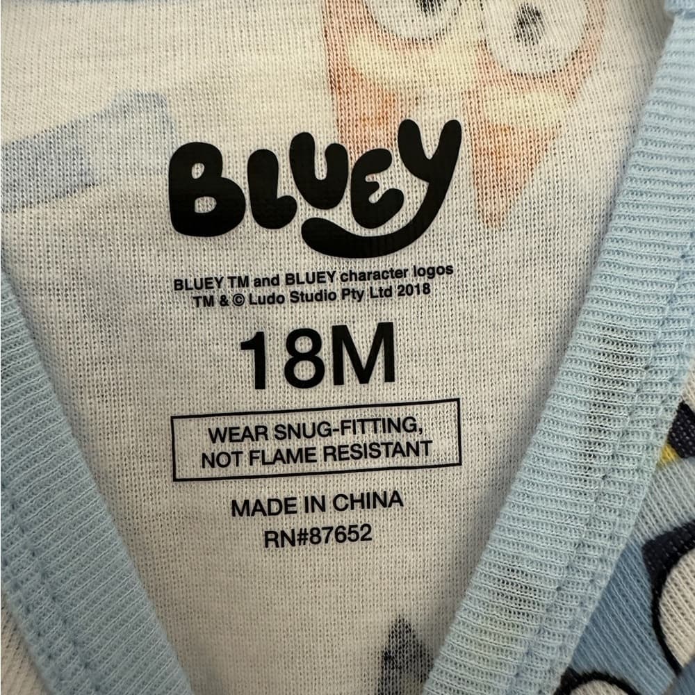 Bluey Toddler Pajama Set Cartoon Sleepwear Kids 18M Great Gift - Thumbnail 6