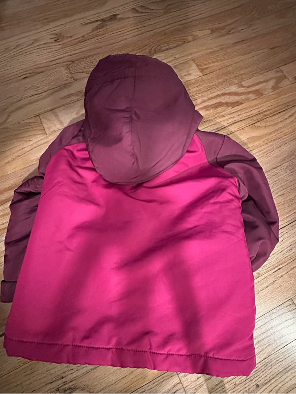 The Children’s Place Girls Pink Burgundy Hooded Puffer Winter Coat XS 4 - Thumbnail 4