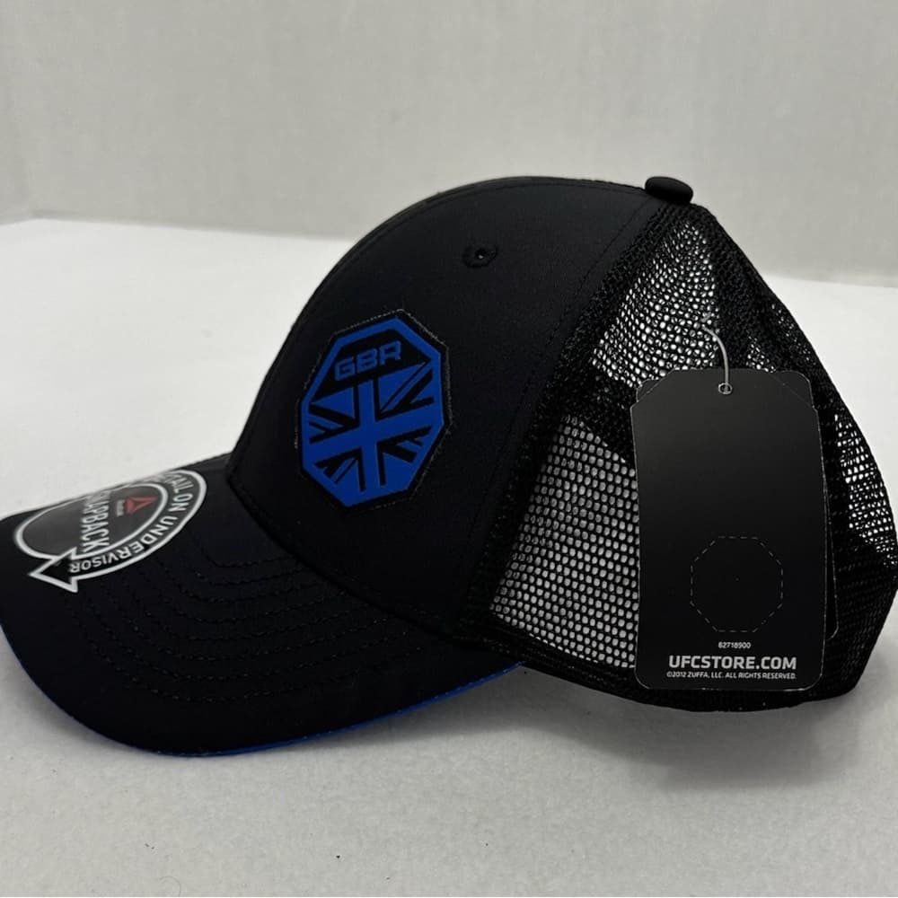 UFC X Reebok SnapBack Hat Limited Edition Great Britain GBR Black Deadstock - Thumbnail 7