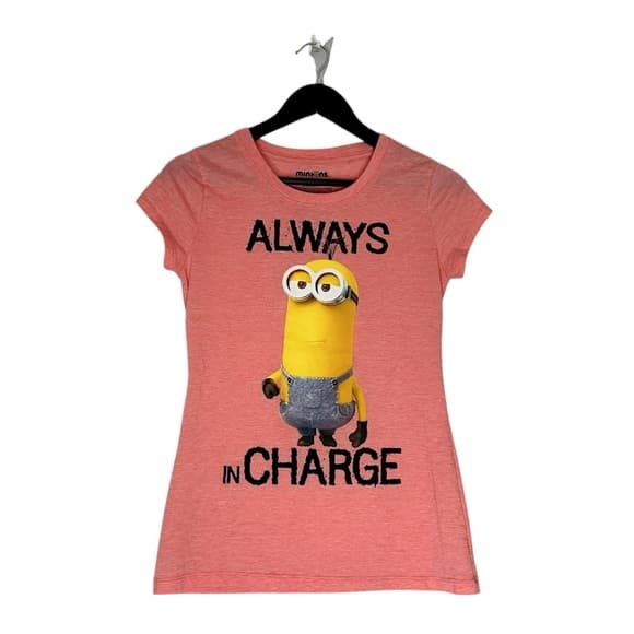 Minions Despicable Me “Always in Charge” Graphic Tee Size Youth Medium (7-9) - Thumbnail 8