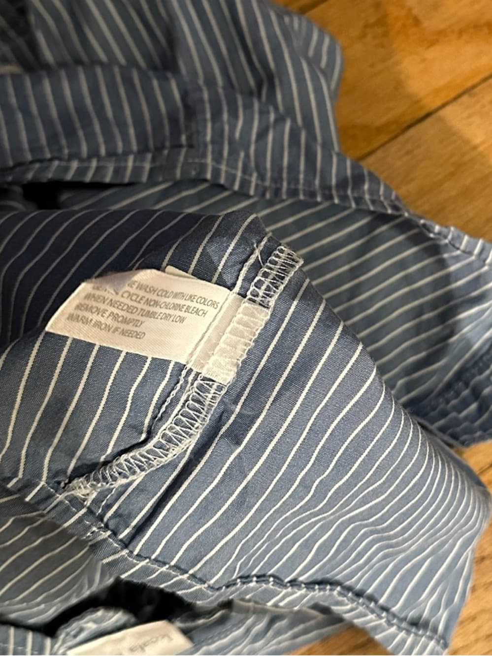 Koala Kids Blue White Stripe Button Down Shirt Toddler 12 Months Preppy - Thumbnail 3