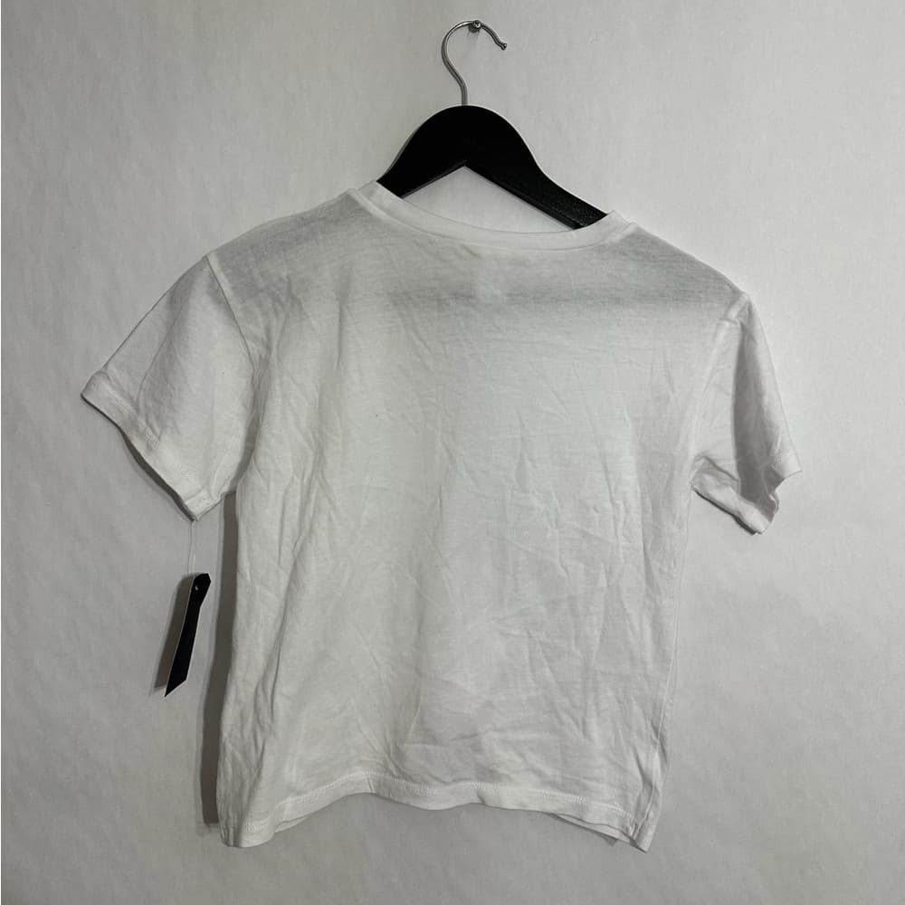 NWT Melrose And Market White Twist Front Crop Tee Kids Size Large (10/12) - Thumbnail 3