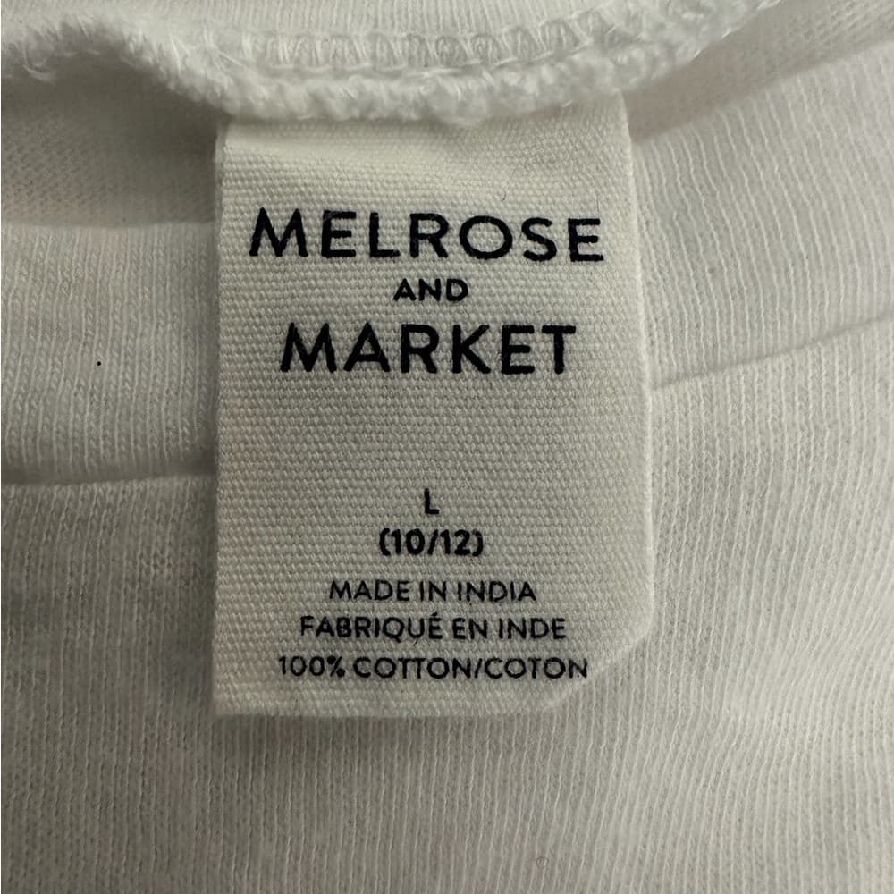 NWT Melrose And Market White Twist Front Crop Tee Kids Size Large (10/12) - Thumbnail 5