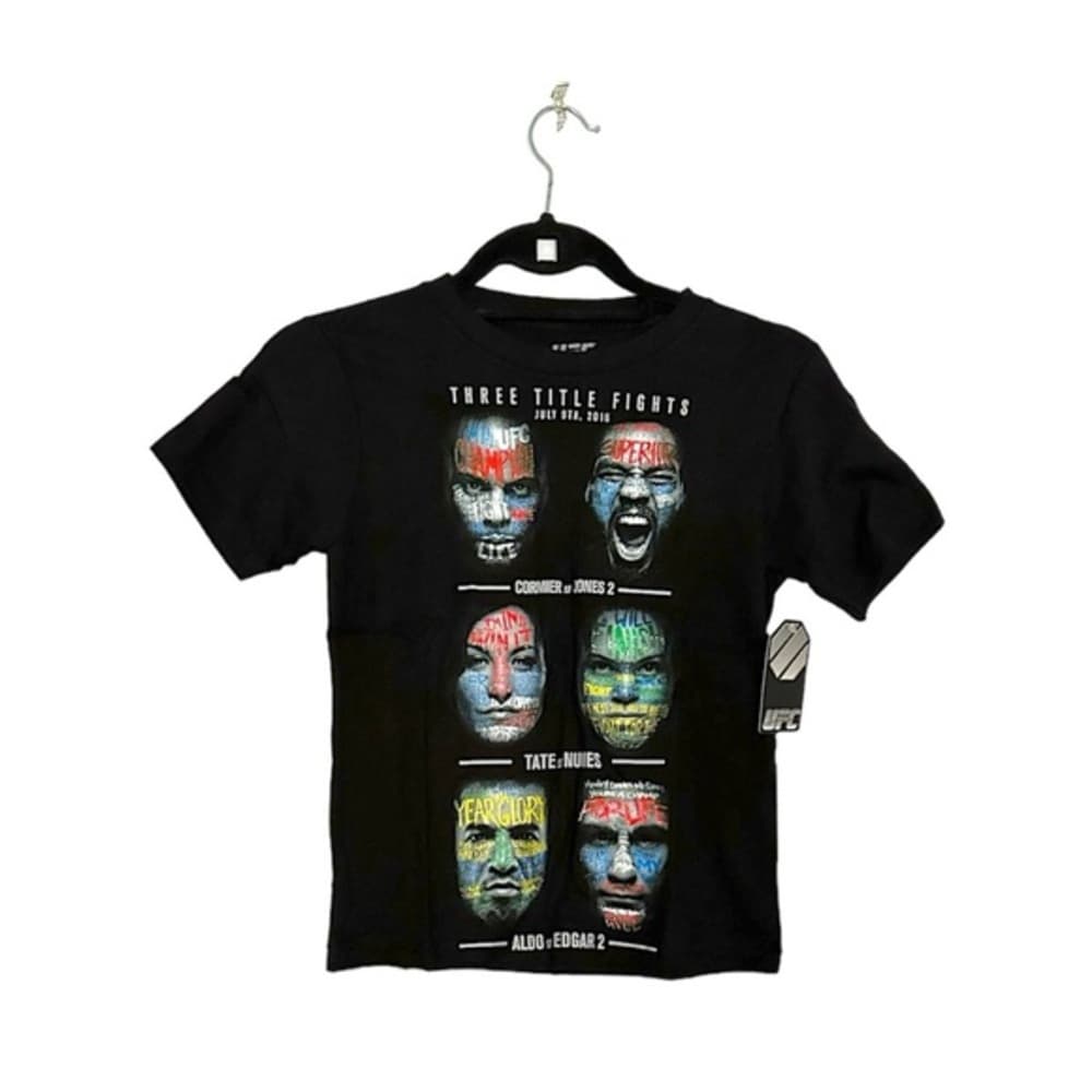 NWT UFC 200 KIDS Three Title Fights Deadstock Tee Cormier Jones Tate Nunes Edgar - Thumbnail 11