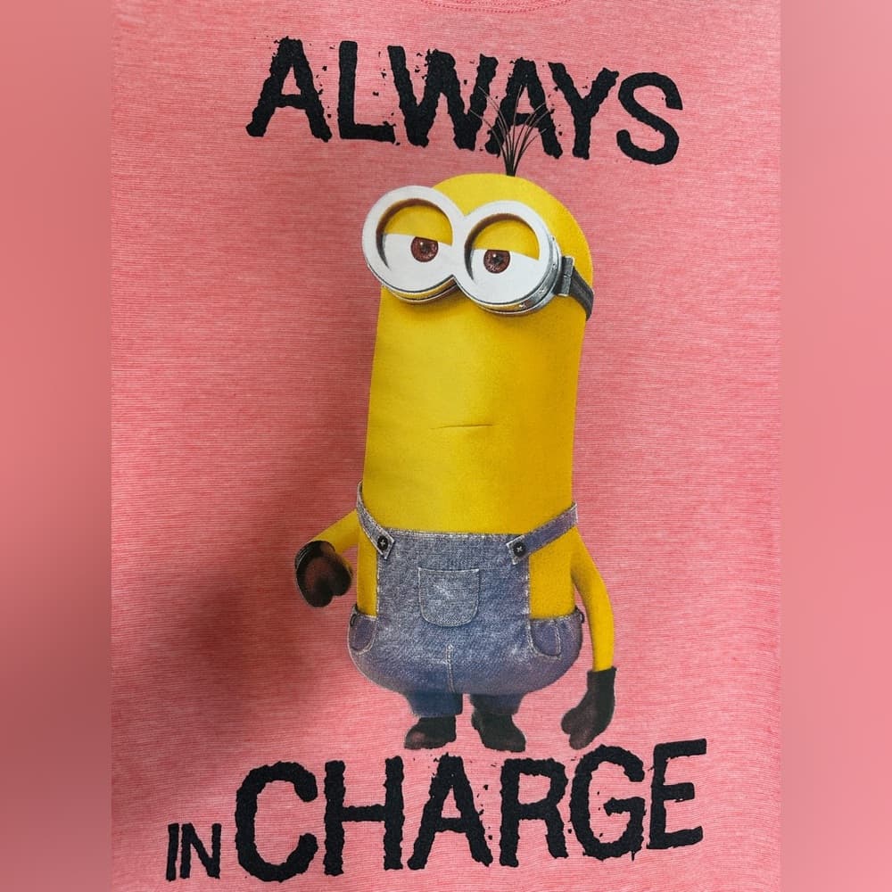 Minions Despicable Me “Always in Charge” Graphic Tee Size Youth Medium (7-9) - Thumbnail 6