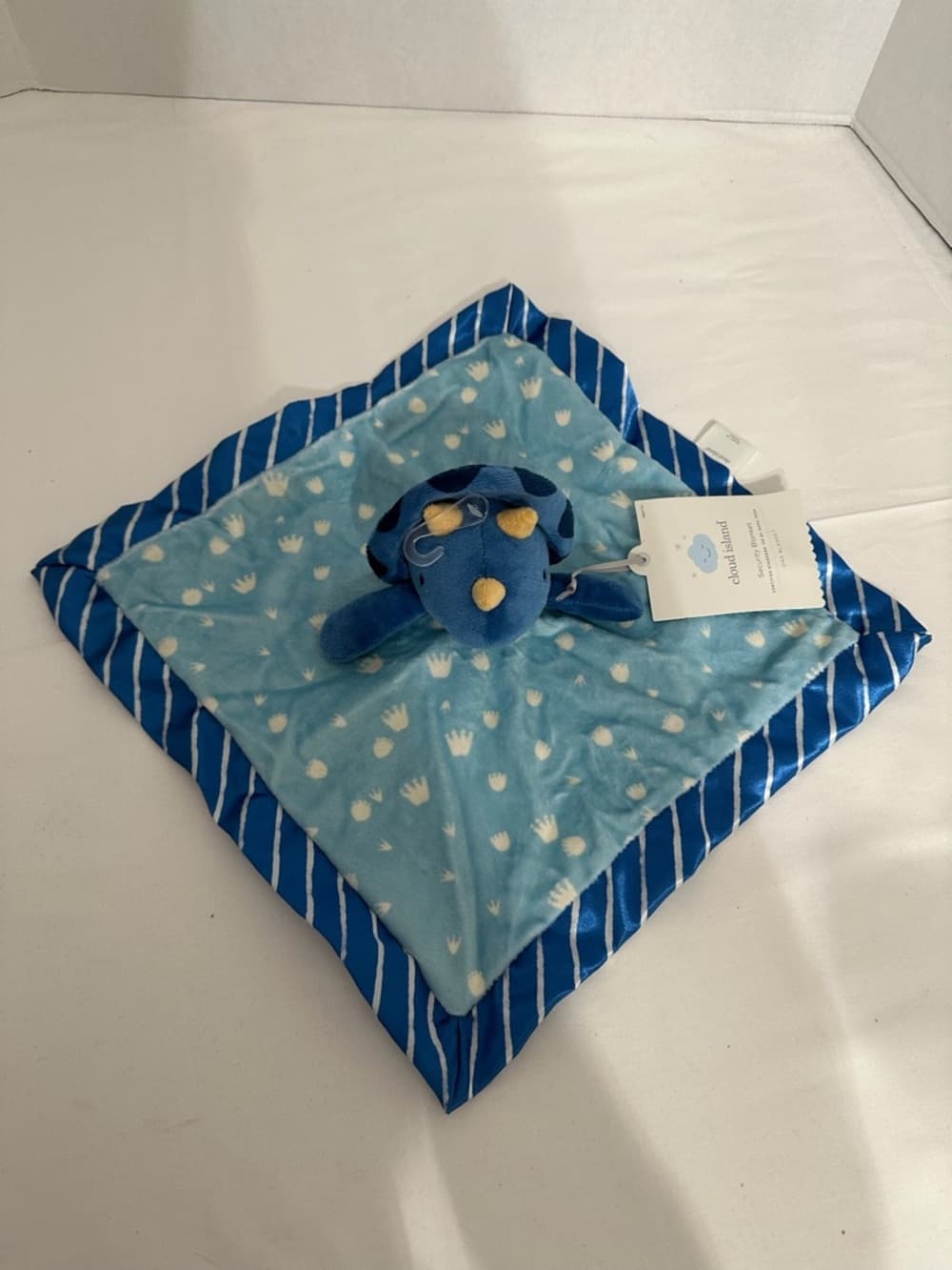 NWT Cloud Island Blue Dinosaur Baby Security Blanket Lovey Plush Gift Idea - Thumbnail 5