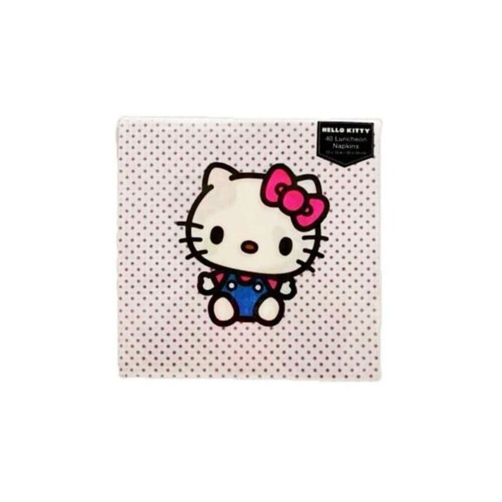 Hello Kitty Polka Dot Lunch Napkins (40) Party Supplies Birthday Celebrations - Thumbnail 3