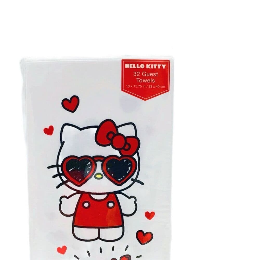NIP Sanrio Hello Kitty Disposable Hand Towels with Heart Love Design Party