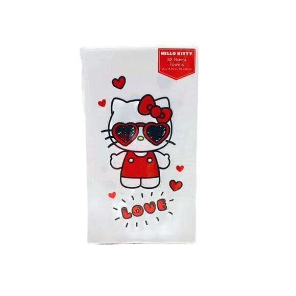 NIP Sanrio Hello Kitty Disposable Hand Towels with Heart Love Design Party - Thumbnail 4