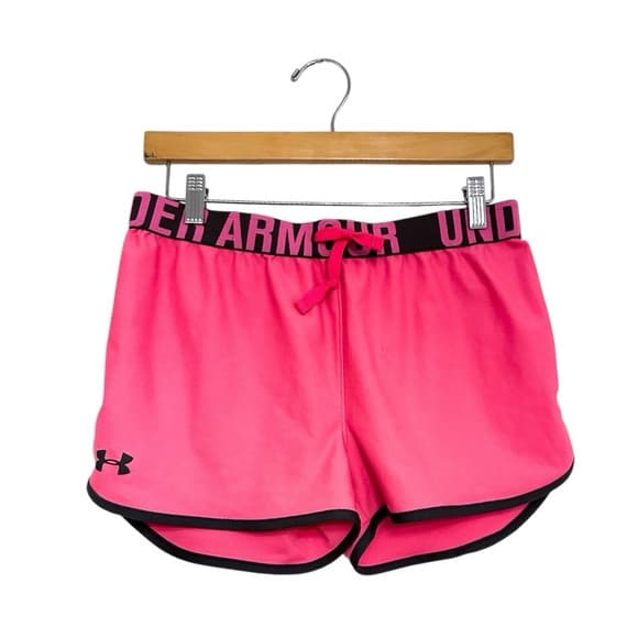 Under Armour Youth Loose HeatGear Pink Athletic Shorts Size XL (18-20) - Thumbnail 12