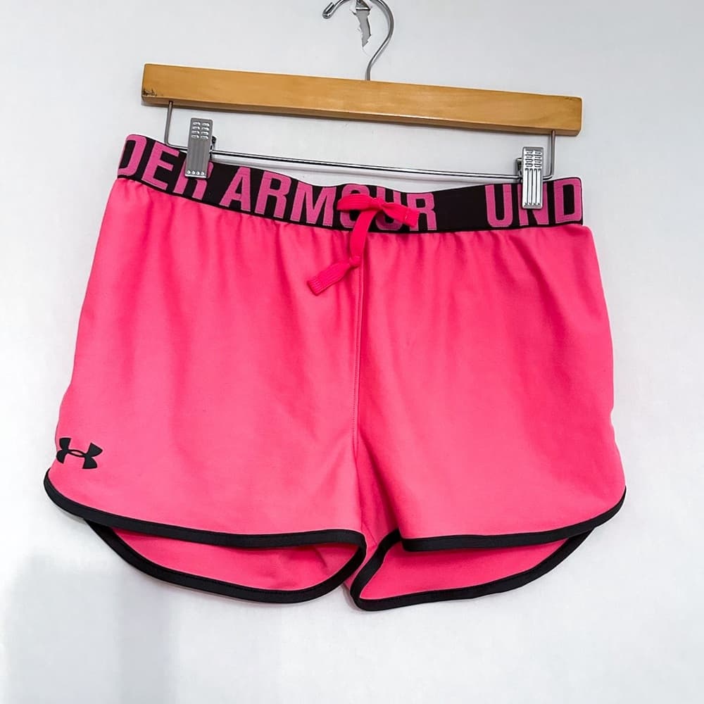 Under Armour Youth Loose HeatGear Pink Athletic Shorts Size XL (18-20) - Thumbnail 5