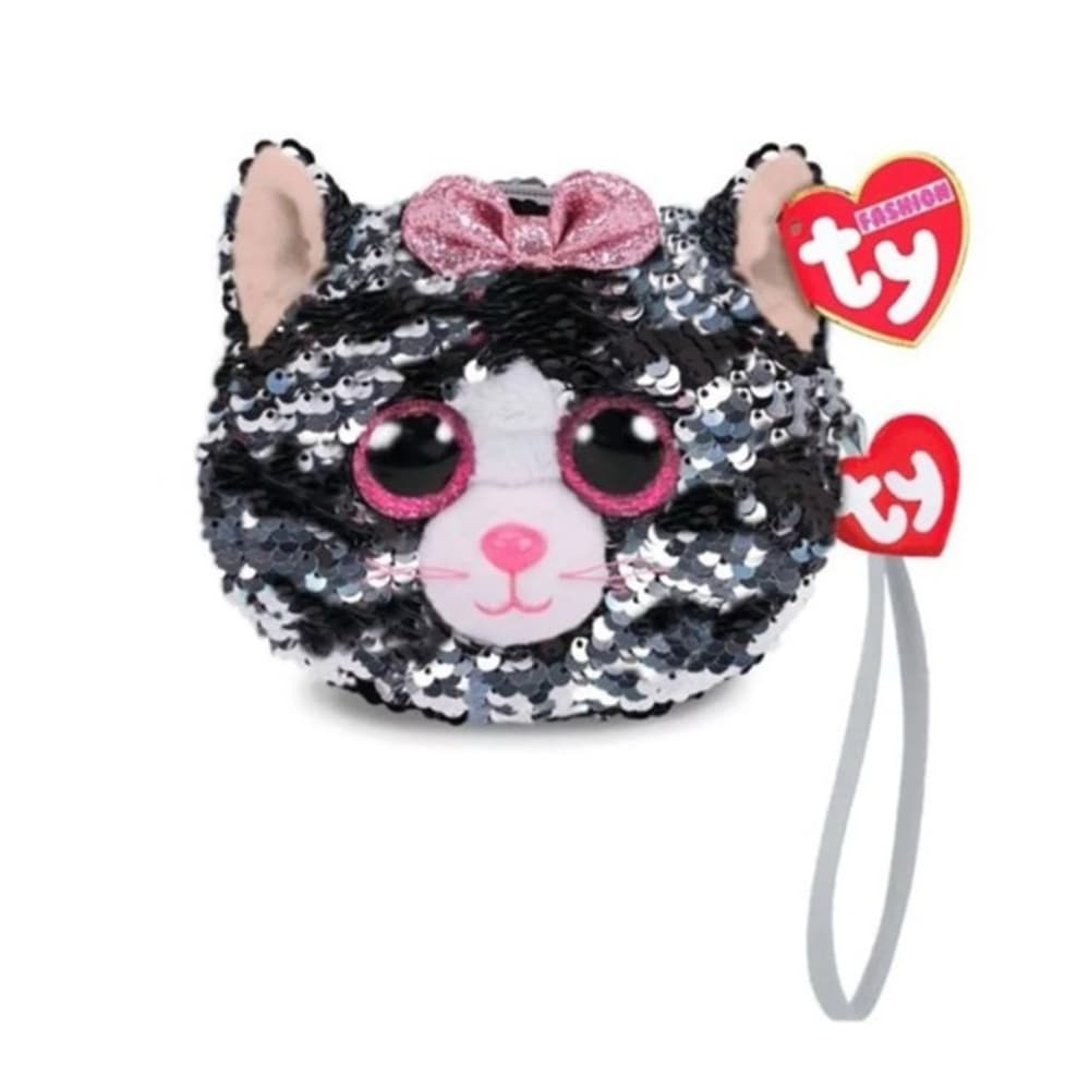 TY Fashion Flippy Sequin Wristlet - KIKI the Cat (Approx. 5 inch) Coin Purse - Thumbnail 9