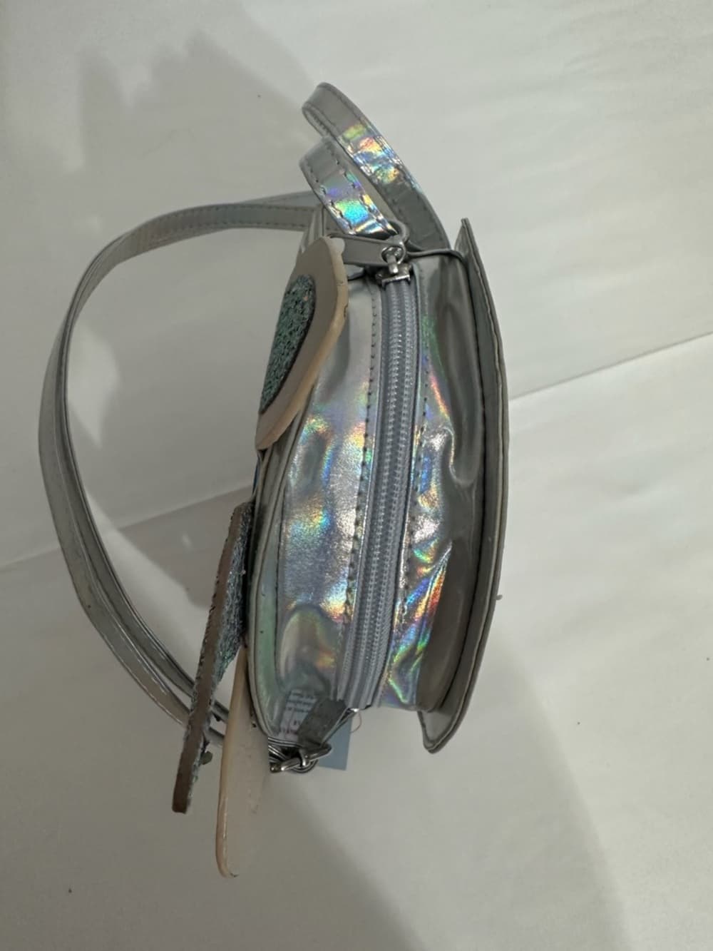 NWT Cat & Jack Unicorn Donut Crossbody Bag Kids Glitter Holographic Whimsical - Thumbnail 3