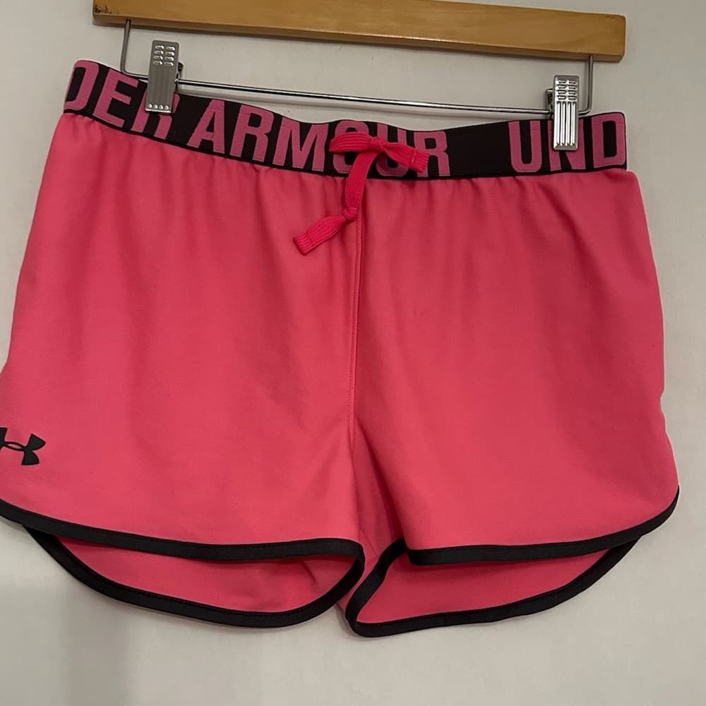 Under Armour Youth Loose HeatGear Pink Athletic Shorts Size XL (18-20) - Thumbnail 8