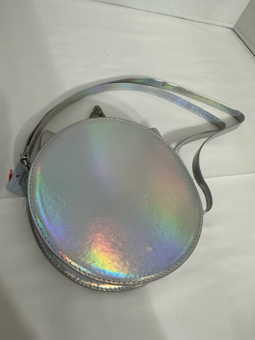 NWT Cat & Jack Unicorn Donut Crossbody Bag Kids Glitter Holographic Whimsical - Thumbnail 4