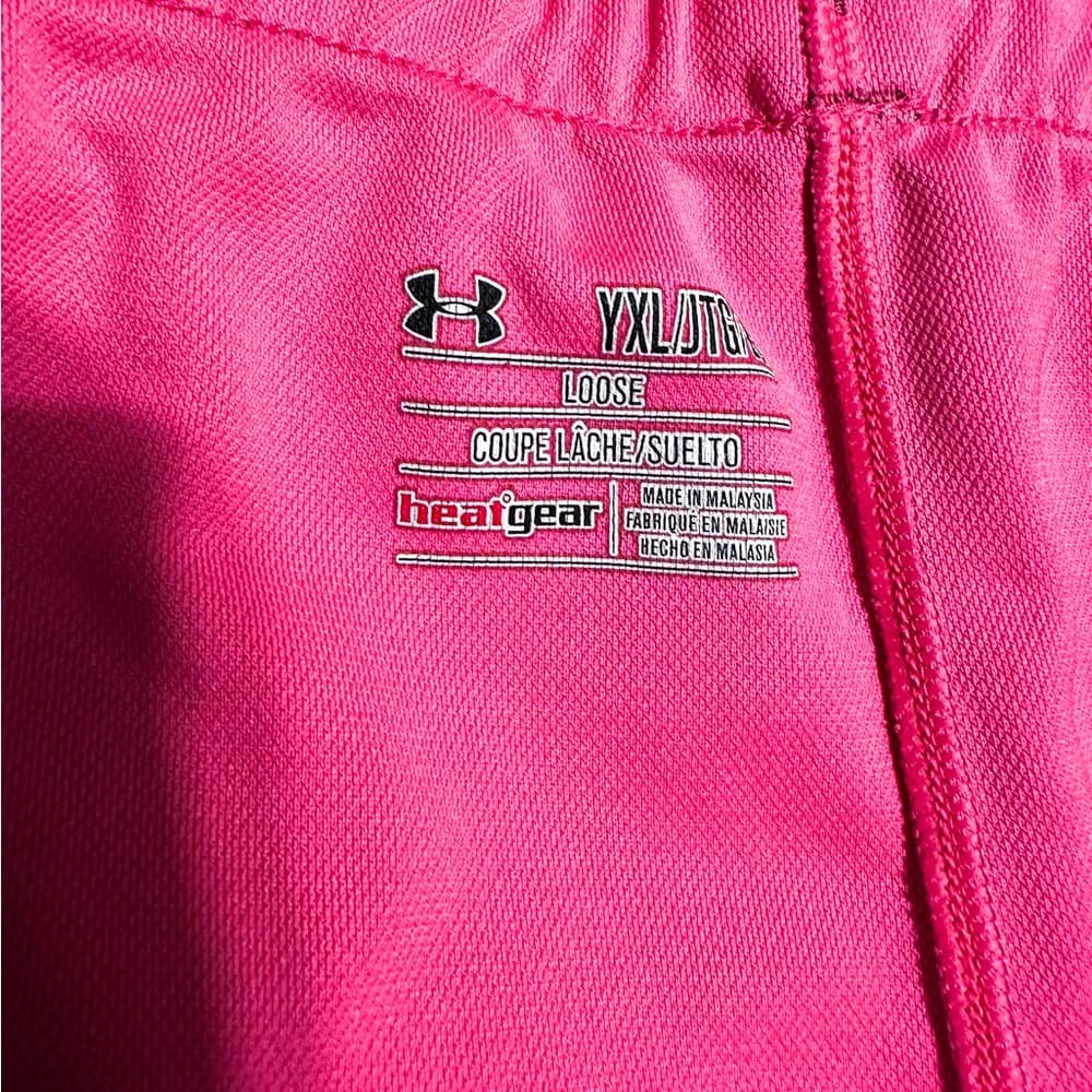 Under Armour Youth Loose HeatGear Pink Athletic Shorts Size XL (18-20) - Thumbnail 2