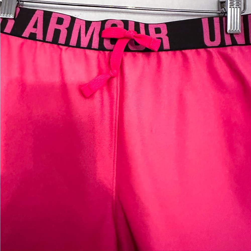 Under Armour Youth Loose HeatGear Pink Athletic Shorts Size XL (18-20) - Thumbnail 4