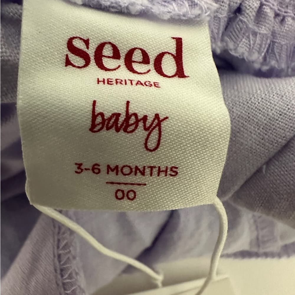NWT Seed Heritage Baby March BG Linen Blend Paper Bag Shorts 3-6 Months Violet - Thumbnail 9
