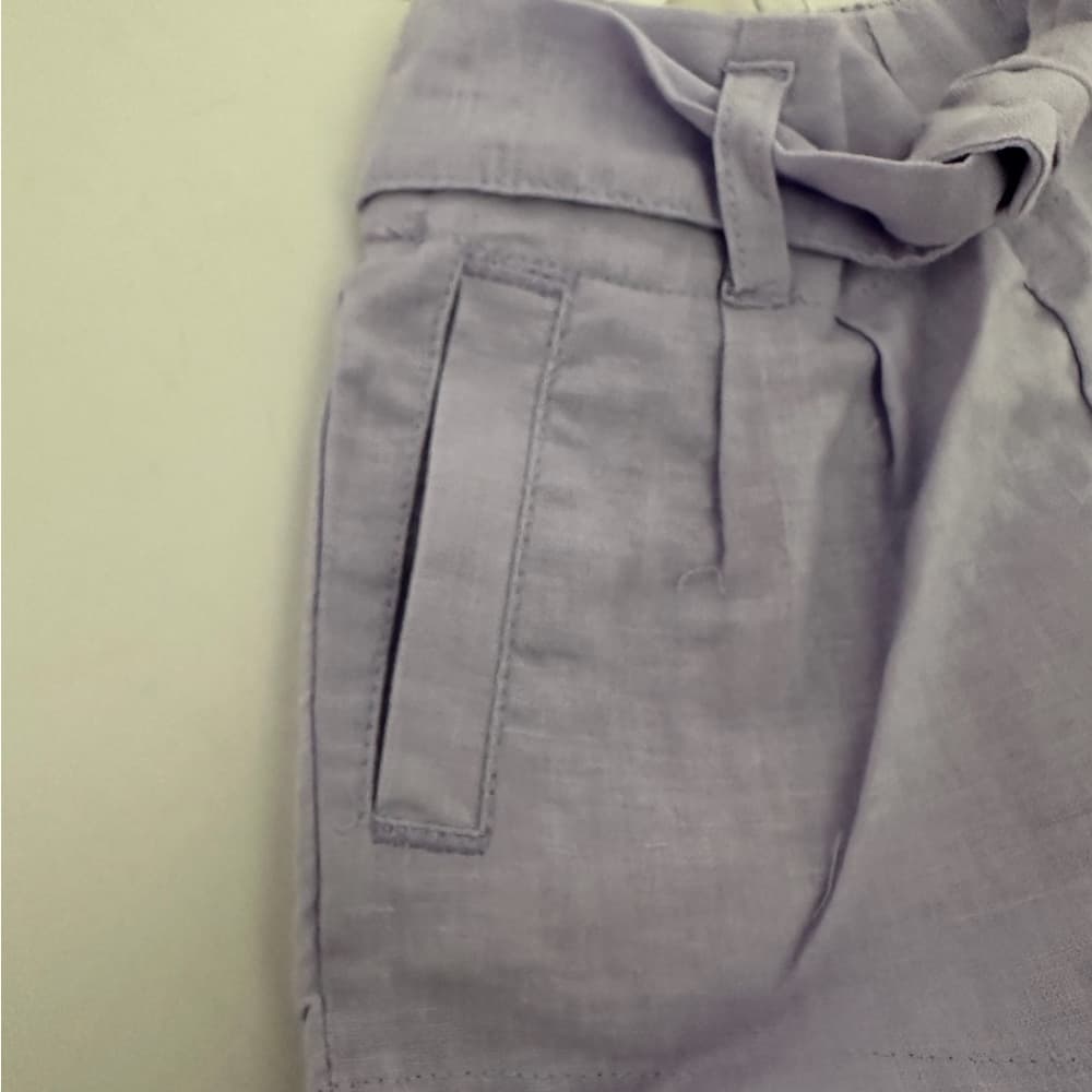 NWT Seed Heritage Baby March BG Linen Blend Paper Bag Shorts 3-6 Months Violet - Thumbnail 8
