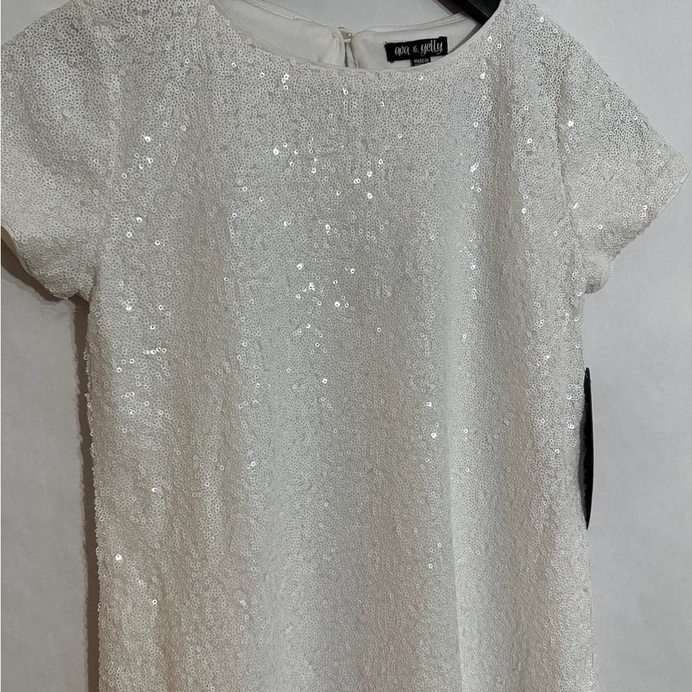 NWT Ava & Yelly Sequin Colorblock Girls Kids Party Dress Size 12 Dress Up - Thumbnail 2