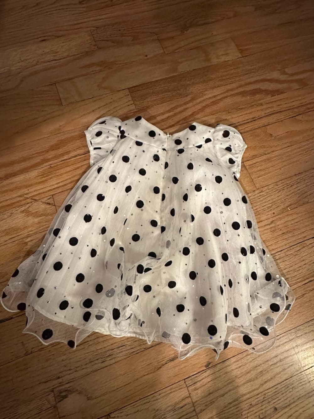 Iris & Ivy Baby Girl Black White Polka Dot Tulle Party Dress 6/9M Princess Dress