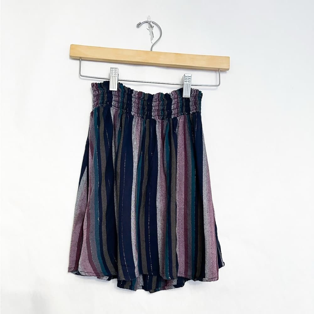 Bella Dahl Girl Frey Striped Multicolored Skirt | Youth Girls Size 12