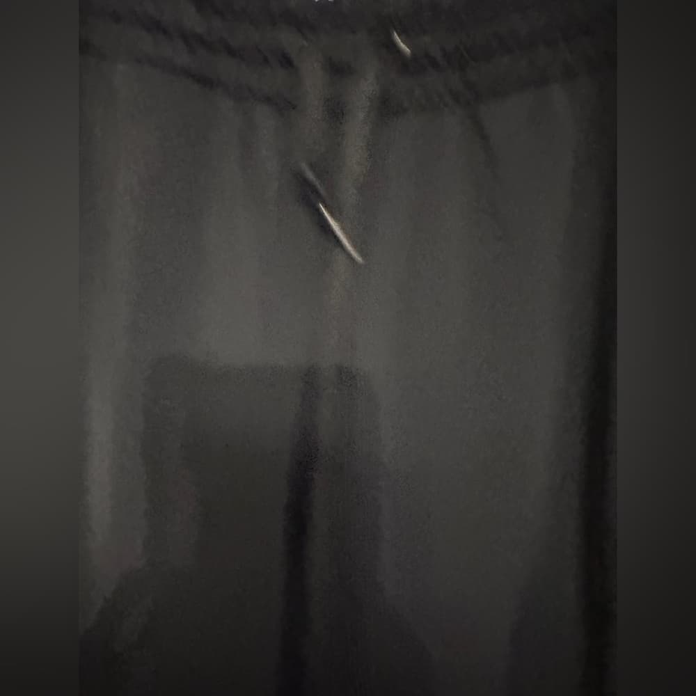 ADIDAS Track Pants Black with White Stripes Size Youth Large Sporty Athletic - Thumbnail 2