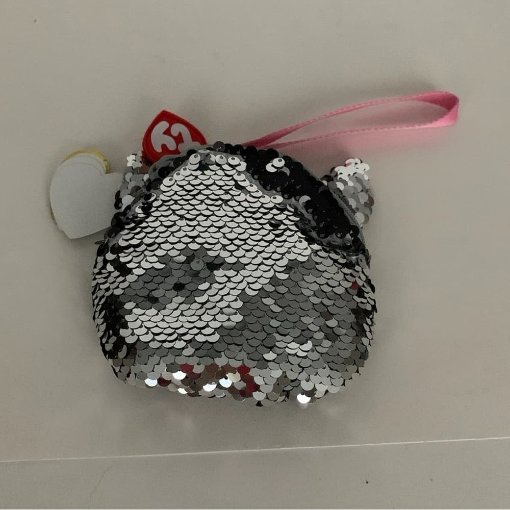 TY Fashion Flippy Sequin Wristlet - KIKI the Cat (Approx. 5 inch) Coin Purse - Thumbnail 6