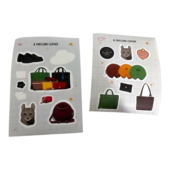 Portland Leather Goods Sticker Sheet Bundle (2 Sheets) Used Missing Some - Thumbnail 9