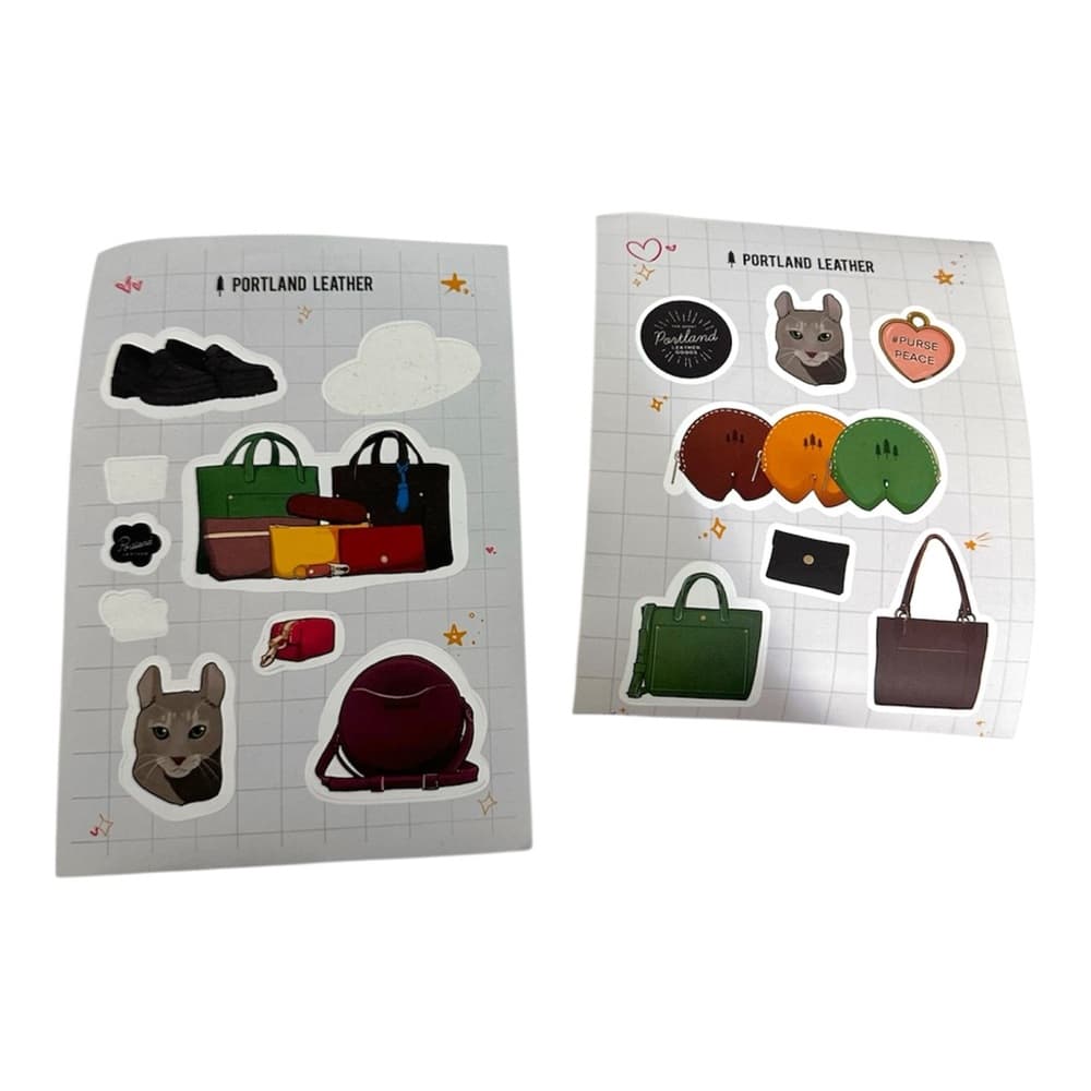 Portland Leather Goods Sticker Sheet Bundle (2 Sheets) Used Missing Some - Thumbnail 8