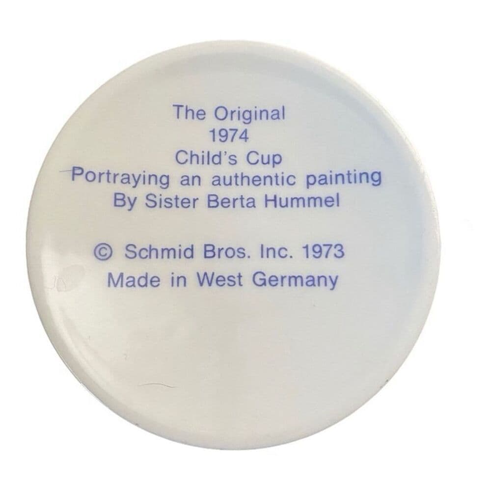 Vintage 1974 Schmid Bros Berta Hummel Child’s Cup West Germany Gold Trim Mug