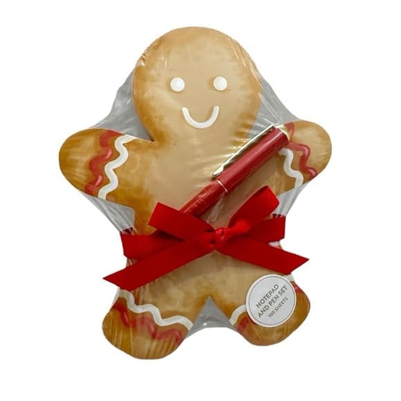 NWT Gingerbread Man Notepad & Pen Gift Set Holiday Stationery Great Gift Idea - Thumbnail 6