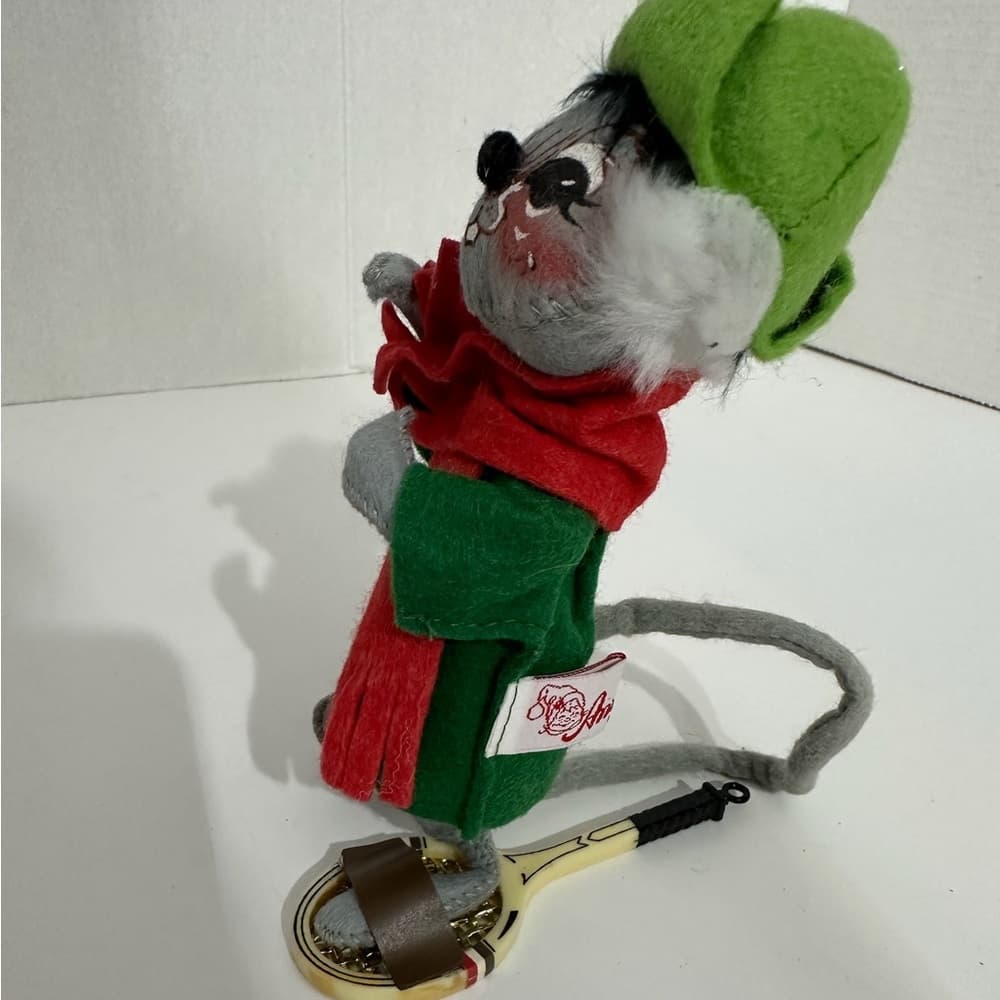 Annalee Vintage Felt Mouse Snowshoe Ice Skating Christmas Figurine Gift SEE NOTE - Thumbnail 4
