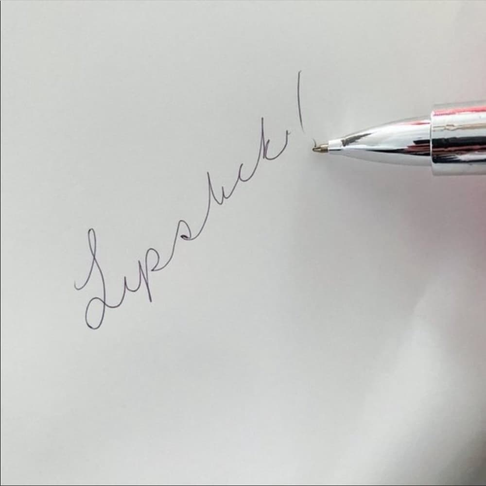 Lipstick Shaped Pen | Makeup-Inspired Writing Tool Gift for Makeup Artist - Red - Thumbnail 3