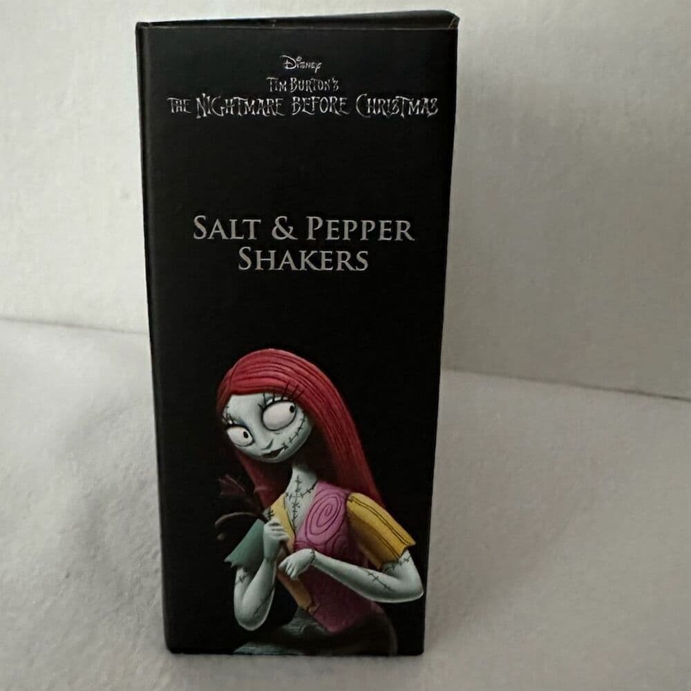 NIB Disney Nightmare Before Christmas Salt Pepper Shakers Ceramic Jack Sally - Thumbnail 3